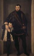 Paolo  Veronese Reaches the Pohl to hold with his son Yadeliyanuo portrait Germany oil painting artist